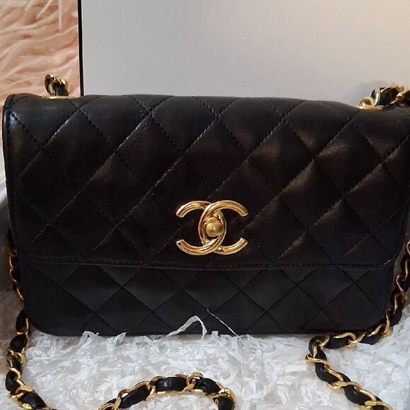 Authentic Chanel Mini Black Quilted Crossbody Bag - Picture 3 of 17